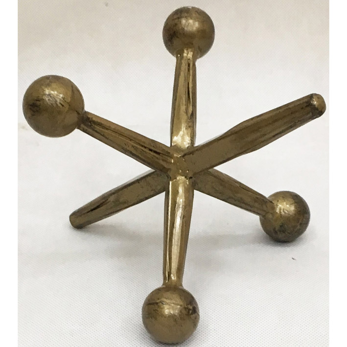 Champagne Metal Benzene Structure Table Decor