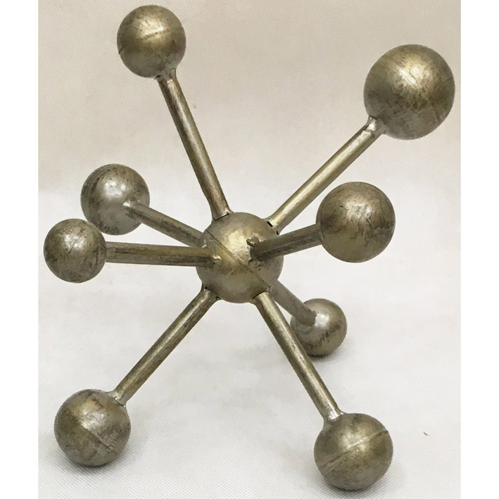 Champagne Metal Benzene Structure Table Decor