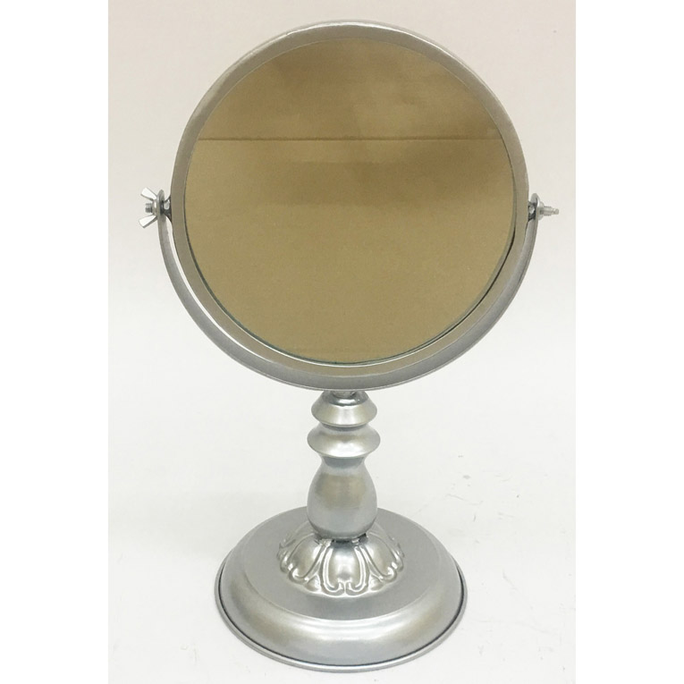 Silver Color Metal Makeup Mirror With Stand 