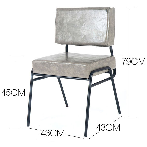 Custom order & ready to ship metal dinning chair with cushion and back, more colors available