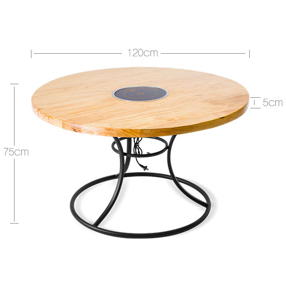 Custom order & ready to ship metal dinning table with solid wood top, sizes and colors defined by you