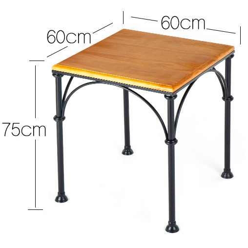 Custom order & ready to ship metal dinning table with solid wood top, sizes and colors defined by you