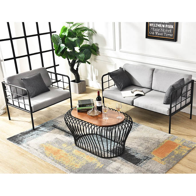 Custom order &ready to ship living room metal & cushion sofa table & chair set with wood,marble, glass combination, sizes & colors & logos defined by you