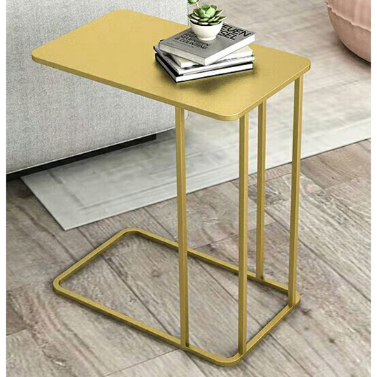 Shiny Gold Metal Side Table