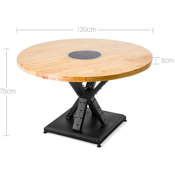 Custom order & ready to ship metal dinning table with solid wood top, sizes and colors defined by you