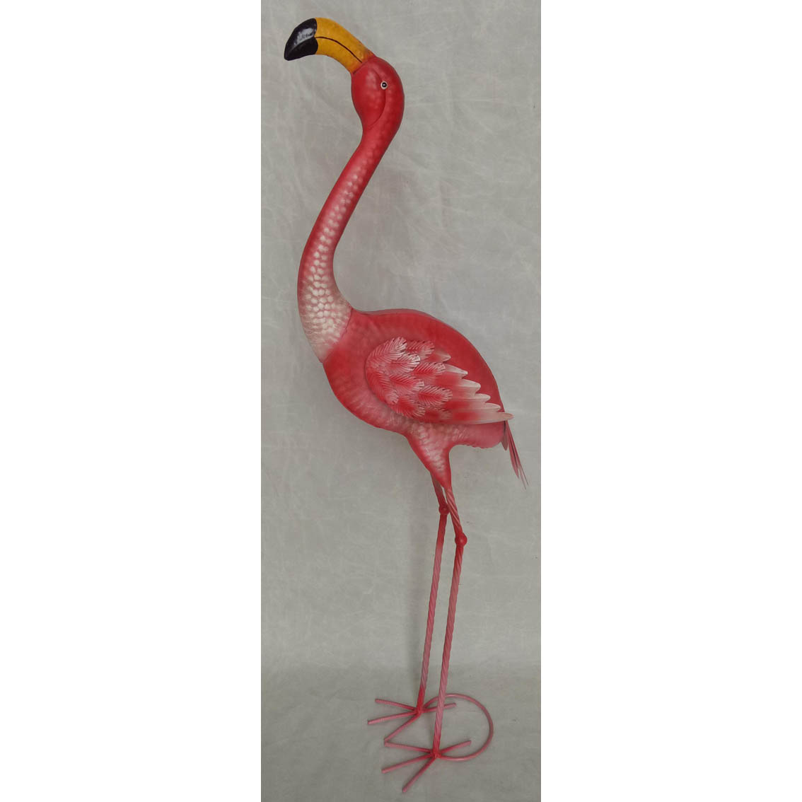 Hand-made metal garden decor pink flamingo ornament 