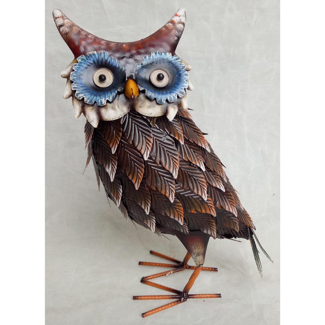 Hand-made metal garden decor owl ornament 