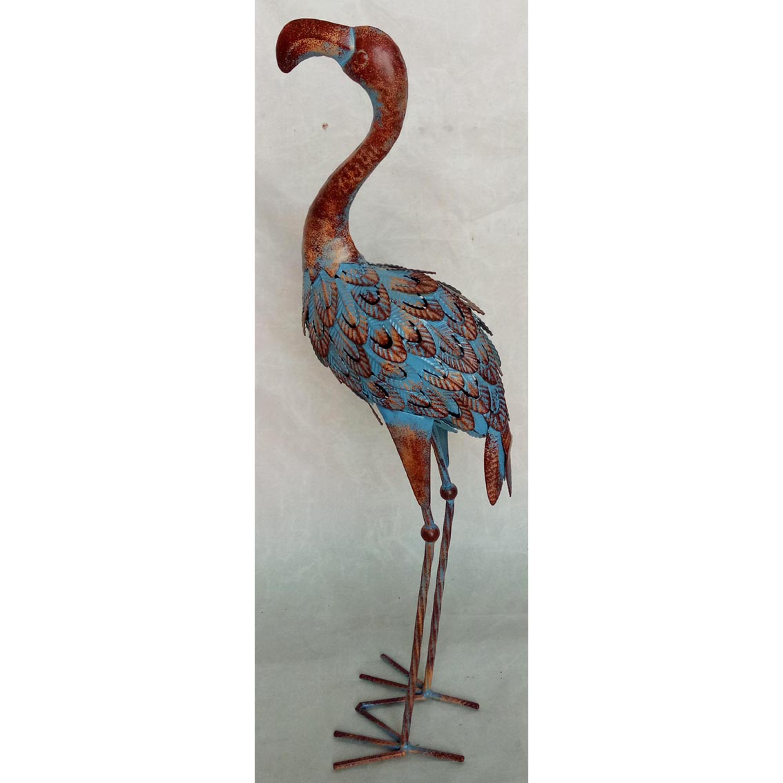 Hand-made metal garden decor flamingo ornament 