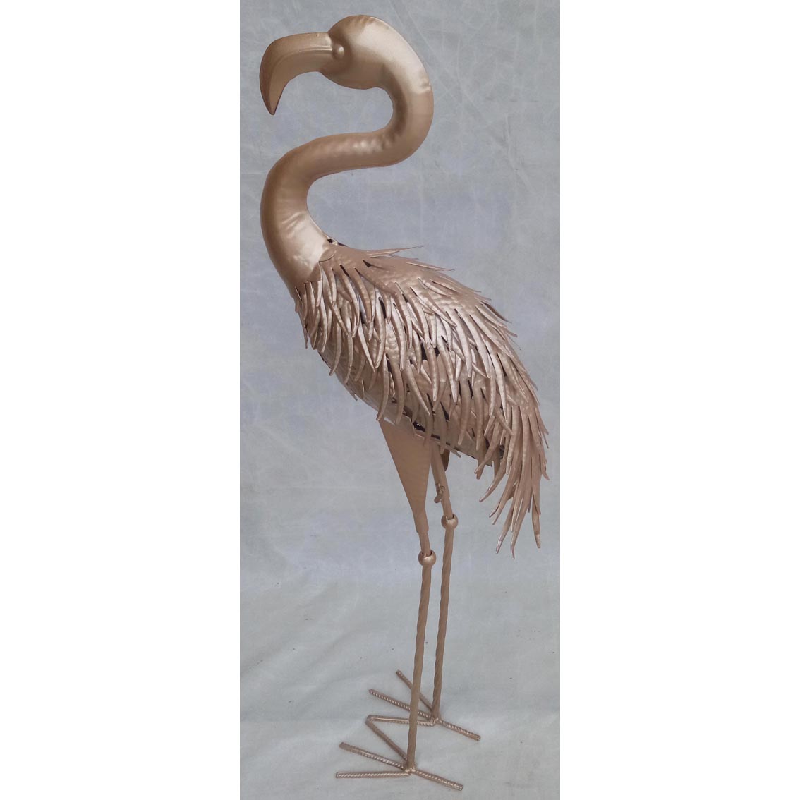 Hand-made metal garden decor flamingo ornament