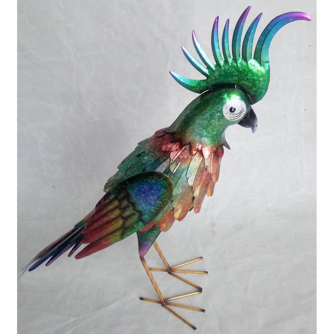 Hand-made metal garden decor bird ornament