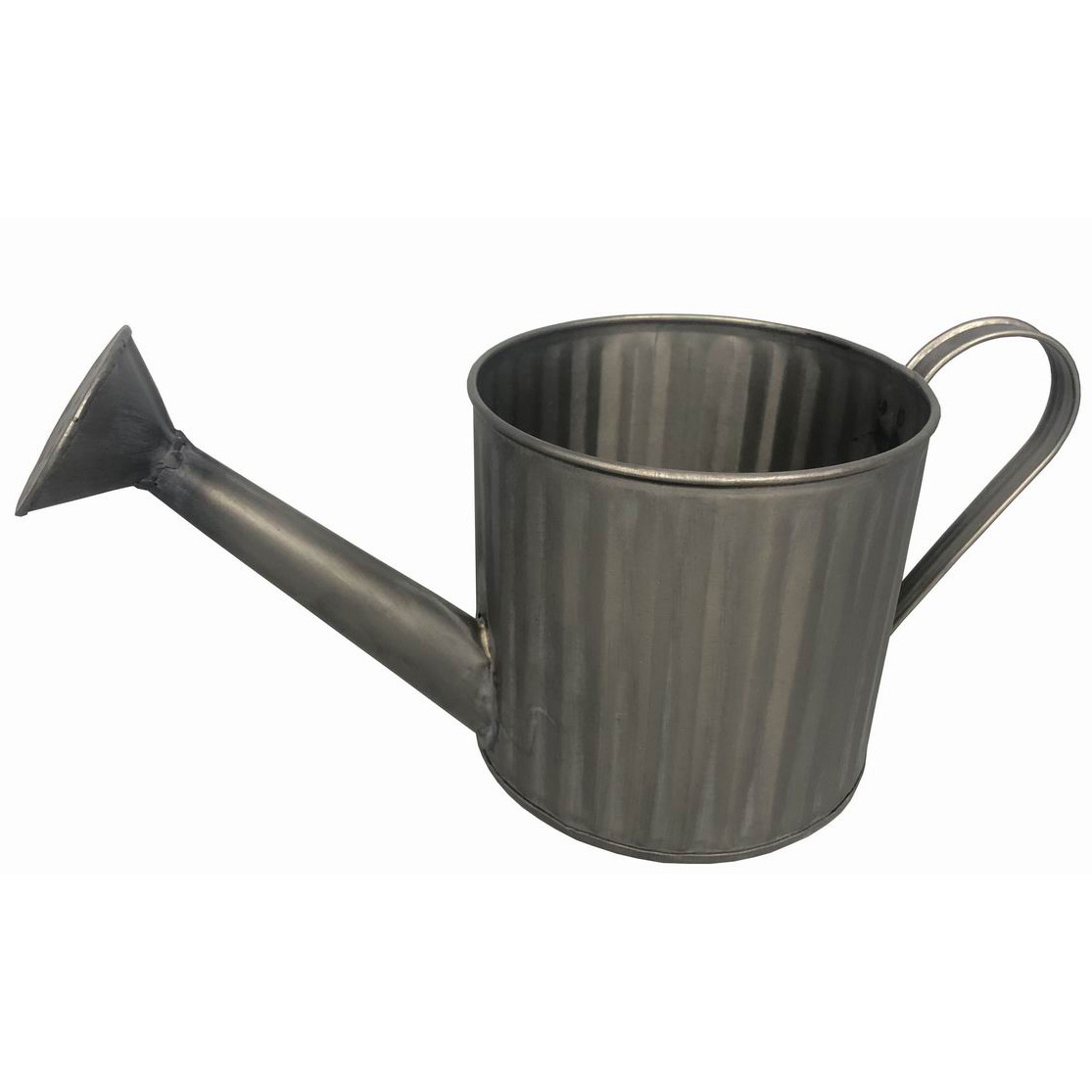 Galvanised teapot planter