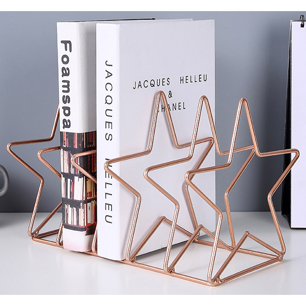 Star Shape Metal Desktop File Sorter Book Rack Organizer magazine rack